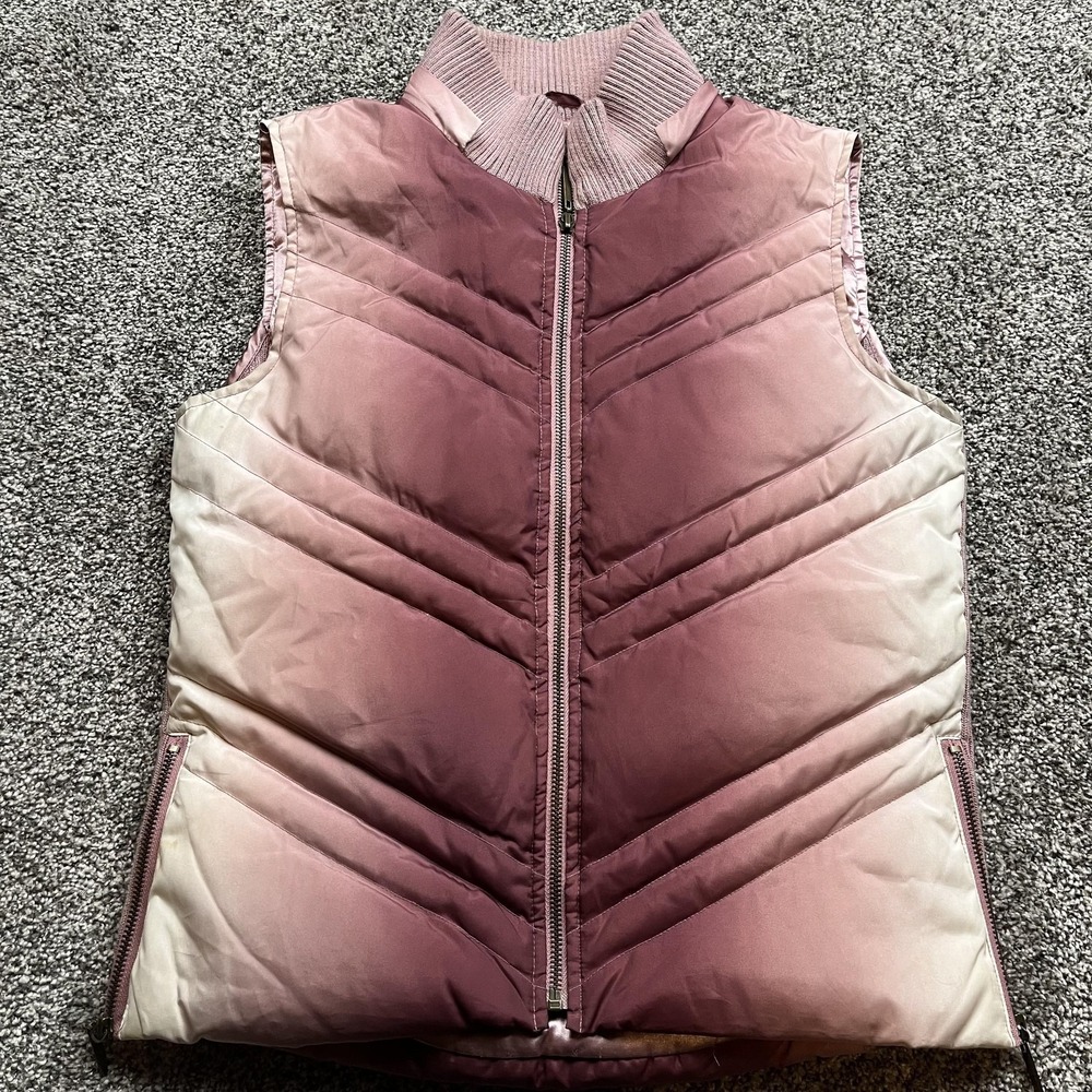 Maurices Vest Womens Small Pink Ombre Puffer Quilted Sleeveless Jacket  down